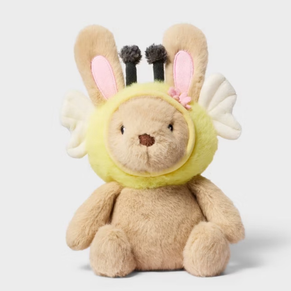 8” Bonnet Bunny Bee Stuffed Animal - Gigglescape